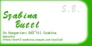 szabina buttl business card